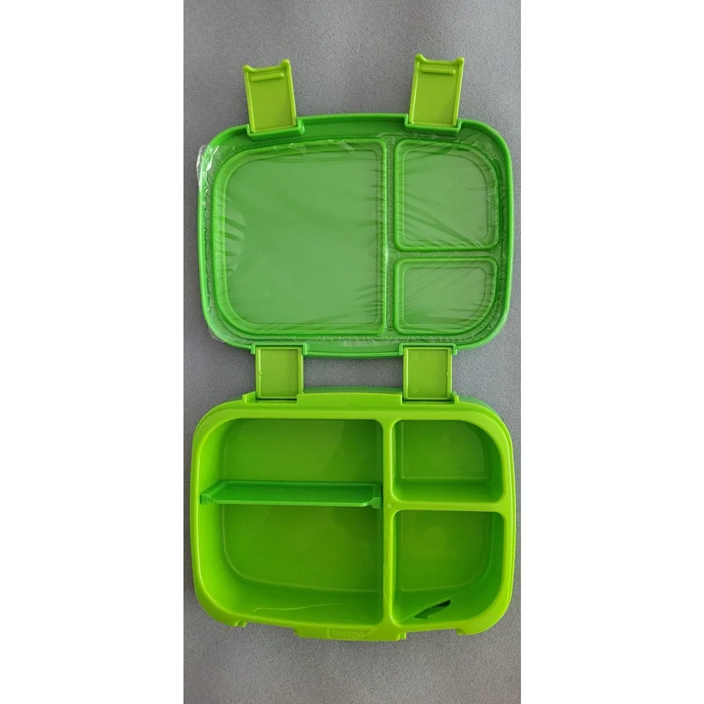 BENTGO FRESH Durable & Leak-Proof 4-Compartment Green Lunch Box--New!